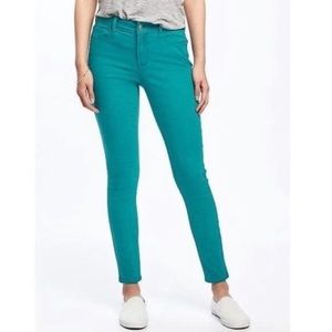 J. Crew Cropped Teal Toothpick Stretch Jeans